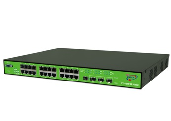 The KY-24PSE30WU - is an Unmanaged POE Ethernet Switch with PSE functionality. It is a 24 x 10/100/1000BaseT(X)<br />PSE switch capable of providing up to 30 Watts per port - on all ports - all the time. (IEEE802.3at Standard). KUSA KY-24PSE30WU 24 Port Gigabit PoE Switch Unmanaged