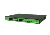 KY-24PSE30WM LAYER 2, Layer 2+, and Layer 2++ MANAGED 24 PORT GIGABIT INDUSTRIAL POWER OVER ETHERNET SWITCH (IEEE802.3at) with Cyber Secure Video (CSV) with silicon enhancements & Clean Code Technology.<br />KY-24PSE30WM Rack-mount 24x PoE managed ethernet industrial switch 10/100/1000TX (RJ-45) + 4x 1000FX (SFP) with US type power cable.